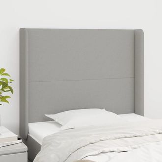 vidaXL Cabecero Con Orejas De Tela Gris Claro 93x16x118/128 Cm Vidaxl