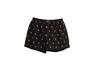 Polo Ralph Lauren All Over Pony Player Woven Boxer Mens Underwear Black : LG, Cotton