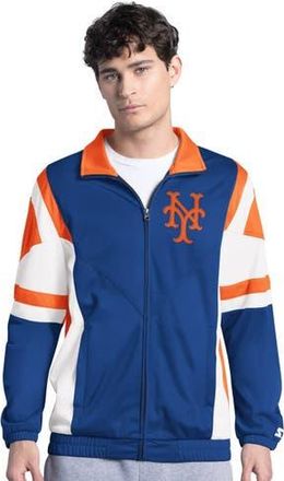 Starter Mens Starter Royal/Orange New York Mets Contender Tricot Full-Zip Track Jacket at Nordstrom, Size Xxx-Large