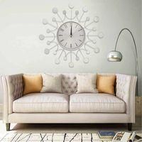 OEM Reloj De Pared Plateado, 40 Cm, Metal - Crezuo