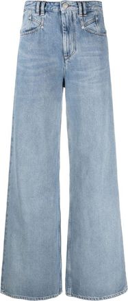 Isabel Marant Lemony Wide-Leg Jeans - Womens - Cotton/Polyester
