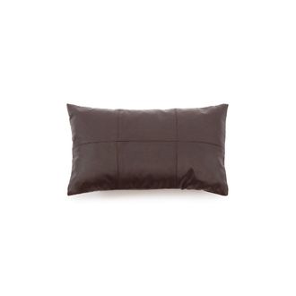 Bazar Bizar Funda de coj&iacute;n de cuero en chocolate 30x50x1 cm