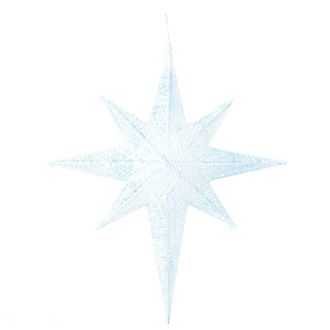 Beliani Beliani - Decoraci&oacute;n Figura Led Metal Blanco Forma De Estrella Algod&oacute;n Interiores Exteriores Osma