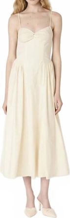 Nia Destene Midi Dress In Ivory