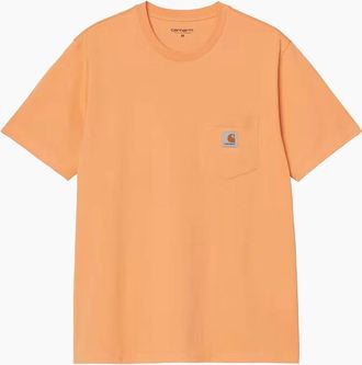 Carhartt Work in Progress Mens Carhartt WIP Pocket T-Shirt Gentle Orange - Size: 40