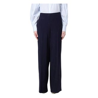 Twinset Wide Trousers, female, Blue, Size: XS Pantalone