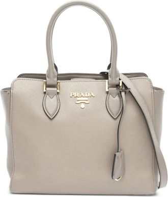 Prada Borsa tote in pelle Saffiano anni 2000 - Grigio