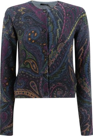 Etro Truien & Vesten, Dames, Veelkleurig, S, Wol, Wol Kasjmier Vest