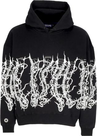 Octopus Black Wire Hoodie Sweatshirt - male - Octopus - Hoodies - Black - M - Sweatshirts & Hoodies