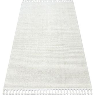 RugsX Alfombra Sevilla Pc00b Rayas Blanco Franjas Bereber Marroqu&iacute; Shaggy White 200x290 Cm