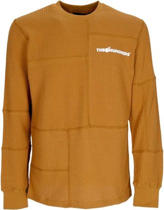 The Hundreds Stein L/s Tee - Heren - Ronde hals truien - Bruin - XL - Katoen - Truien & Vesten