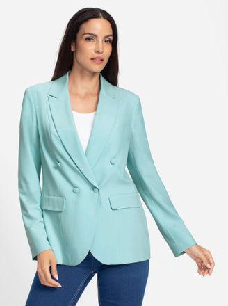 Heine Jackenblazer HEINE Blazer, Damen, Gr. 34, gr&uuml;n (mint), 63% Polyester, 34% Viskose, 3% Elasthan, Blazer Jackenblazer
