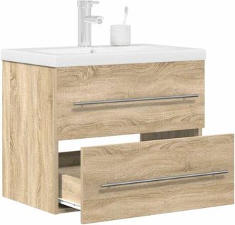 vidaXL Set De Muebles De Ba&ntilde;o 2 Pzas Madera Contrachapada Roble Sonoma Vidaxl
