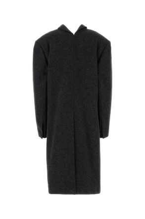 Prada Womens Slate Wool Coat Ardesia Exterior: Virgin Cappotti