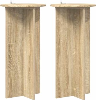 vidaXL Soporte De Plantas 2 Uds. Roble Sonoma 40 X 40 X 80 Cm Vidaxl