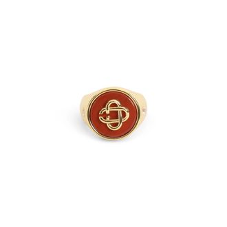 Casablanca Steen Zegelring - unisex - Ringen - Veelkleurig - M - Accessoires