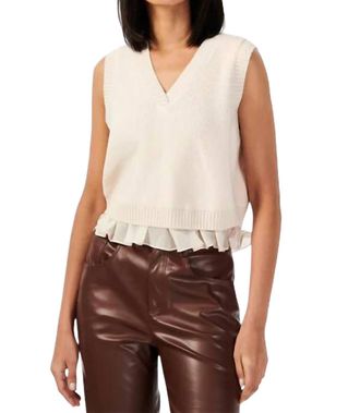 Cami NYC Irai Cropped Sweater Vest In Oat