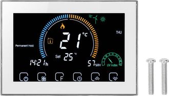 OEM Termostato Digital Wifi De 4,8 Pulgadas Con Pantalla T&aacute;ctil A Color, Programable Para Uso Dom&eacute;stico, 16 A Ca 95-240 V 50-60 Hz, 24 V Cc, Blanco