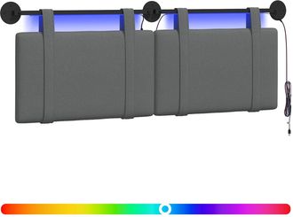 vidaXL Cabecero Colgante Gris Oscuro Tela Vidaxl