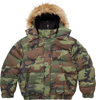 SUPREME FW25 Facemask 700-Fill Down Puffer Jacket Woodland Camo SUP-FW25-073-WLD