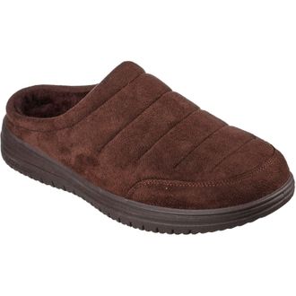 Skechers Relaxed Fit: Murette - Garvanza Microfiber Herenslippers in Chocolade