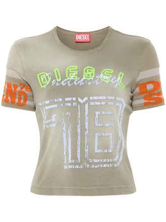 Diesel T-shirt met logo - Groen
