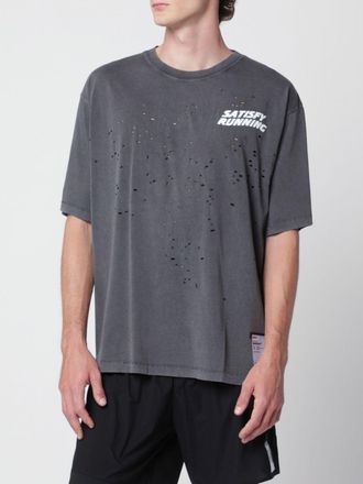 SATISFY Relaxed Fit Cotton T-shirt with Contrast Logo