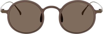 Giorgio Armani 0ar6173t Titanium Round Sunglasses