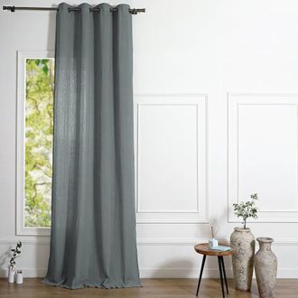 Febronie Cortina con ojales algod&oacute;n azul tormenta 140x290