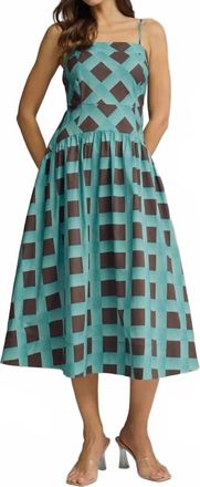 Entro Eastyn Midi Dress In Turquoise