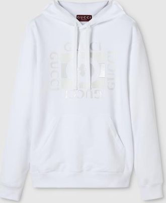 Gucci Cotton Jersey Sweatshirt With Print, Size XXXL, White, Ready-to-wear