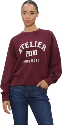 Mos Mosh MOS Mosh, Dames, Sweatshirts & Hoodies, Rood, Maat: XS Viscose