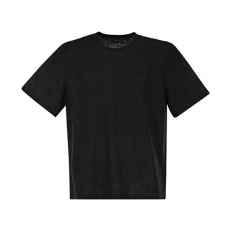 Majestic Filatures Heren, Tops, Zwart, Maat: 2XL Linnen