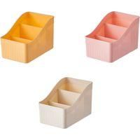 OEM (juego De 3 Piezas/amarillo + Rosa + Beige) Caja De Almacenamiento Creativa Y Elegante Para El Escritorio De La Oficina Del Estudiante - Crezuo