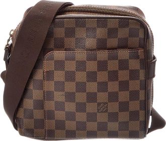 Louis Vuitton Brown Damier Ebene Coated Canvas Olav Pm (Authentic Pre-Loved)