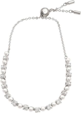 Swarovski Matrix Soft Bracelet 3Mm Rhodium Shiny White