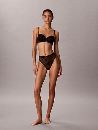 Calvin Klein Tanga De Tiro Alto Icon Lace