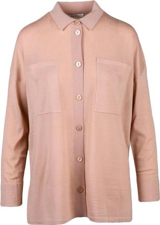 KANGRA Overhemden, Dames, Roze, S, Wol, Polo van gebreide stof