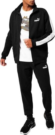 Puma Fleece-trainingspak voor heren (Zwart, Wit)