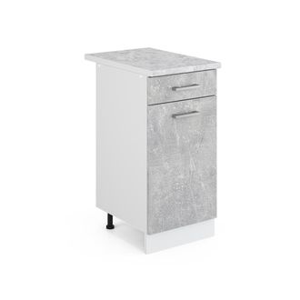 Vicco Mueble Bajo De Cocina R-line, Hormig&oacute;n, 40 Cm, Et M&aacute;rmol