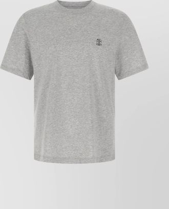 Brunello Cucinelli printed logo crew neck short sleeve top