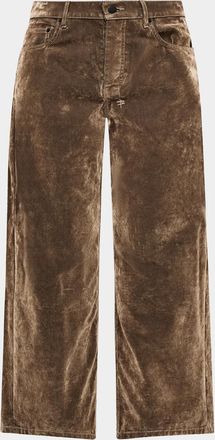 Ksubi Maxx Flocked Cotton Corduroy Wide-Leg Jeans