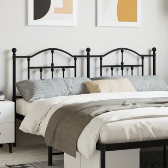 vidaXL Cabecero De Metal Negro 160 Cm Vidaxl