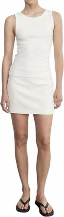 Enza Costa Supima Knit Easy Tank In White