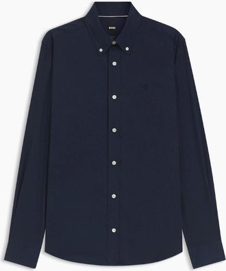 HUGO BOSS Mens BOSS Black H ROAN BD E C1 263 Shirt 404 Dk Blue - Size: 42/Regular