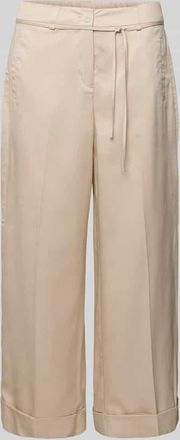 OPUS Wide Leg Pants mit Bindeg&uuml;rtel Modell Meeri bloom in Beige, Gr&ouml;&szlig;e 34