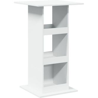 vidaXL Bar Table with Storage White 60x60x102 cm Engineered Wood Vidaxl