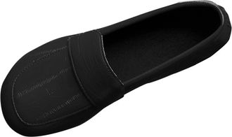 Generic Black Ladies Casual Moccasins with Round Toe Solid Color and Low Heels for Comfortable Activities 2025 Comfortable