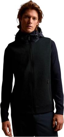 Ecoalf Arenaal Gebreide Vest - Heren - Bodywarmers - Zwart - L - Polyester - Jassen