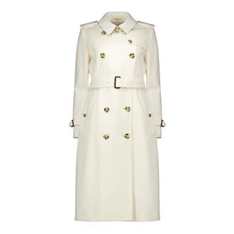 Burberry Trench Coat Largo de Cachemira Kensington - Coats - Mujer - Blanco - S